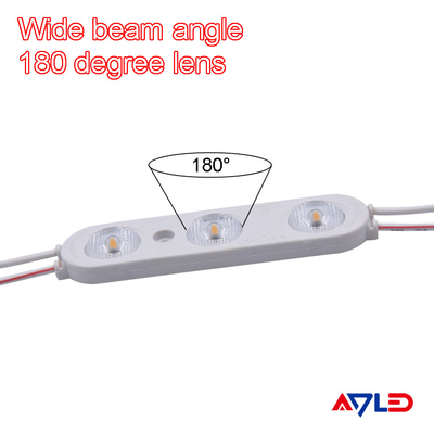 LED মডিউল লাইট 3 LED হোয়াইট SMD 2835 3W 12V চিহ্নের জন্য জলরোধী