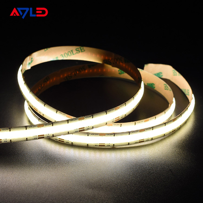 উচ্চ ঘনত্ব DC24V বিন্দুহীন লাইনার LED টিউনযোগ্য CCT (2700K-6500K) COB 640Leds স্ট্রিপ লাইট নিম্ন ভোল্টেজ টেপ লাইট