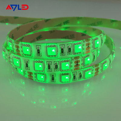 সবুজ রঙ SMD 5050 60LEDs/M LED স্ট্রিপ লাইট আসবাবপত্র জন্য সজ্জা উচ্চ উজ্জ্বল জলরোধী