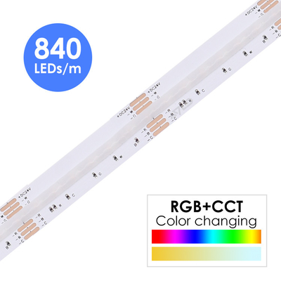 বাহ্যিক রঙের LED স্ট্রিপ লাইট DC12V 24V ডটলেস RGB LED স্ট্রিপ সুপার ব্রাইট
