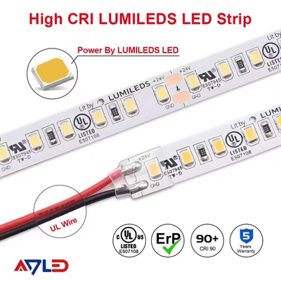 SMD2835 12v উচ্চ CRI LED স্ট্রিপ লাইট 5 বছরের ওয়ারেন্টি
