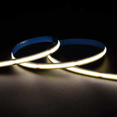 উচ্চ ঘনত্ব পয়েন্টহীন 480Leds নমনীয় COB স্ট্রিপ হালকা COB LED স্ট্রিপ 5 মিটার / রিল 8MM 12V/24V