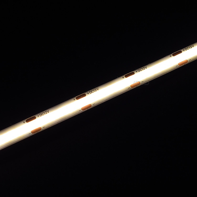 রিল থেকে রিল 480LEDS কোব টেপ স্ট্রিপ 8 মিমি পিসি বোর্ড 10W / এম কোন দাগ নেতৃত্বাধীন স্ট্রিপ আলো