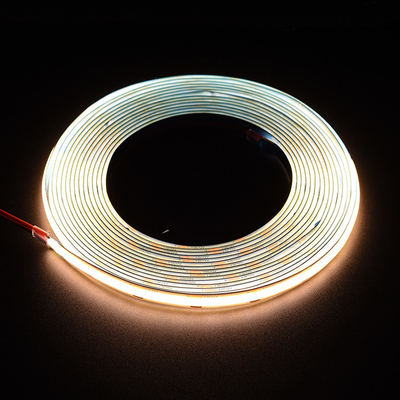 রিল থেকে রিল 480LEDS কোব টেপ স্ট্রিপ 8 মিমি পিসি বোর্ড 10W / এম কোন দাগ নেতৃত্বাধীন স্ট্রিপ আলো