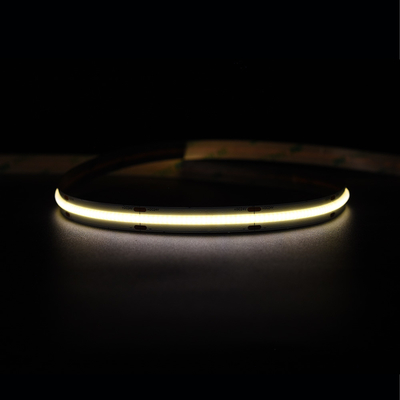 সুপার উজ্জ্বল 528 LEDs/M COB LED স্ট্রিপ 12V 24V 10MM স্পটলেস হলুদ COB/FOB স্ট্রিপ লাইট