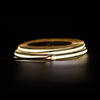 সুপার উজ্জ্বল 528 LEDs/M COB LED স্ট্রিপ 12V 24V 10MM স্পটলেস হলুদ COB/FOB স্ট্রিপ লাইট