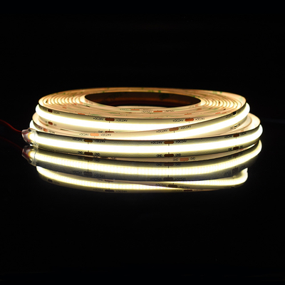 528Leds 12V 24V Cob 10mm রঙ নমনীয় LED স্ট্রিপ লাইট Ra90 লাইট বিনা লাইট ডট