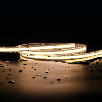 12V/24V ওয়াটারপ্রুফ COB LED স্ট্রিপ 480 LEDs/m চাহিদাপূর্ণ পরিবেশের জন্য আদর্শ