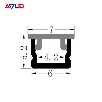 1m 2m 3m ADP-0606 এলইডি লাইটিং স্ট্রিপ জন্য অ্যালুমিনিয়াম প্রোফাইল বহিরঙ্গন প্রোফাইল হালকা LED প্রোফাইল