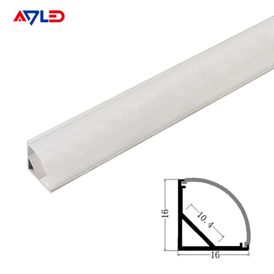 16 * 16mm ঝুলন্ত নেতৃত্বাধীন অ্যালুমিনিয়াম anodized অ্যালুমিনিয়াম এক্সট্রুশন নেতৃত্বাধীন প্রোফাইল পৃষ্ঠ কোণায় মাউন্ট নেতৃত্বাধীন হালকা স্ট্রিপ প্রোফাইল
