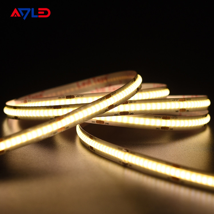 336led/M COB LED স্ট্রিপ লাইট 3000K রঙ তাপমাত্রা DC12/24V IP20 রেটযুক্ত উচ্চ CRI