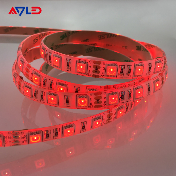 RGB 5050 লাল রঙ LED স্ট্রিপ লাইট, 60 / মি, 10mm প্রশস্ত, 5m রিল পাইকারি দ্বারা