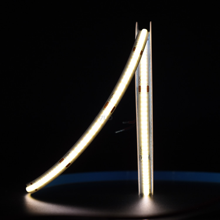 উচ্চ CRI90 ফ্লেক্স 320leds রিল টু রিল COB LED স্ট্রিপ DC24V 21W/M COB নেতৃত্বাধীন লিনিয়ার স্ট্রিপ লাইট