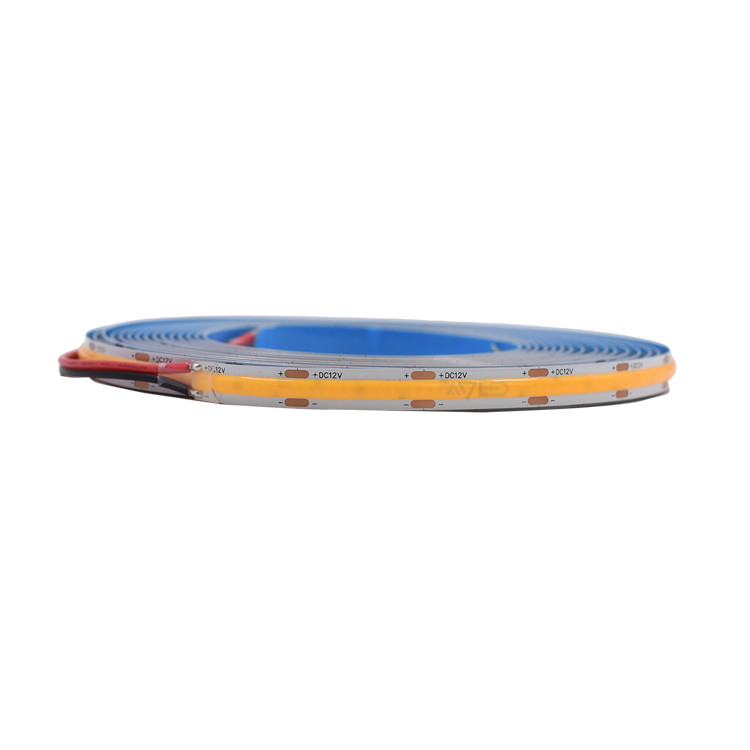 DC12V 24V রিল থেকে রিল COB LED স্ট্রিপ লাইট 480 LEDs/m উচ্চ ঘনত্ব নমনীয় টেপ 3000/4000/6500K