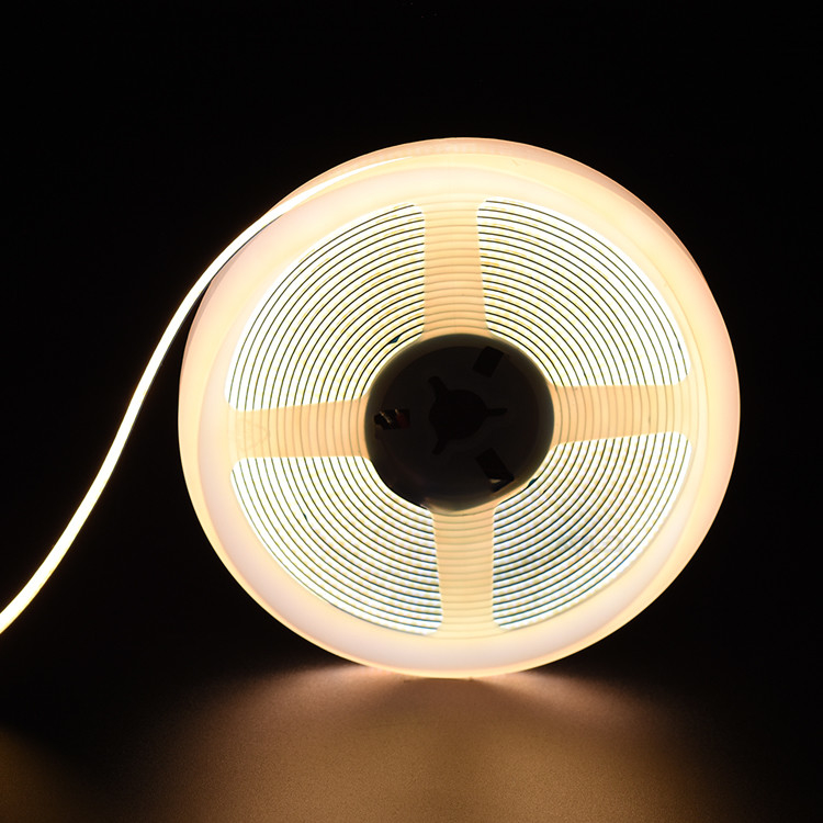 5M 480LEDS COB স্ট্রিপ লাইট DC12V 24V 4000K উচ্চ CRI IP20/IP67 রেটেড সিমলেস স্পটলেস