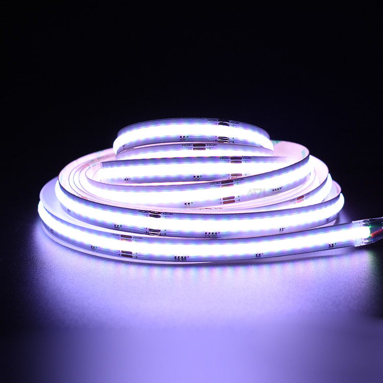 5 মিটার ফুল কালার হাই এলইডি ডেনসিটি DC12V 630LEDs/M RGB COB LED স্ট্রিপ লাইট IP20 রেট