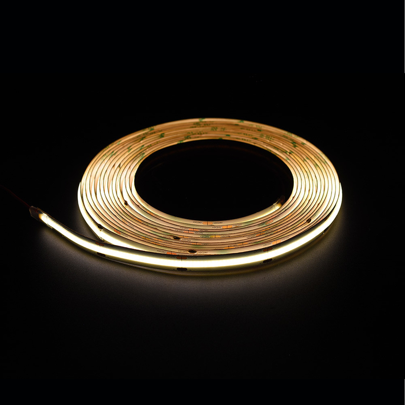 12V বা 24V নমনীয় COB LED স্ট্রিপ 528 ঘনত্ব LEDs এবং একাধিক রঙ তাপমাত্রা অপশন সঙ্গে