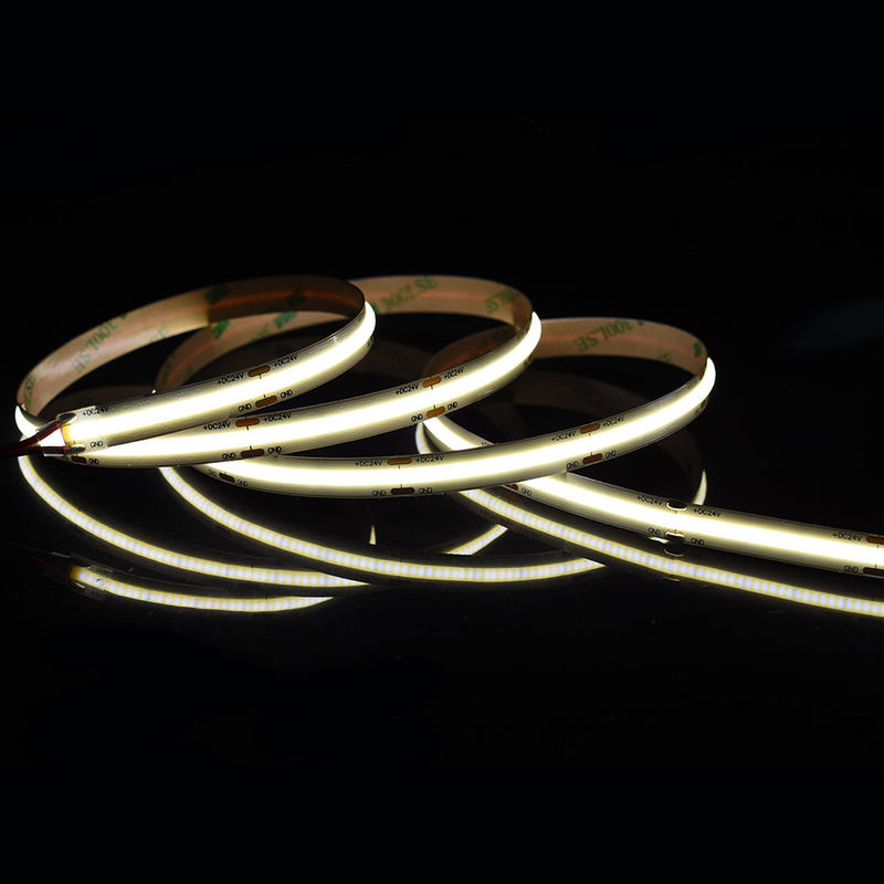 12V/24V 528 COB LED চিপ উচ্চ উজ্জ্বলতা এবং দীর্ঘ জীবনকাল সহ নমনীয় LED স্ট্রিপ