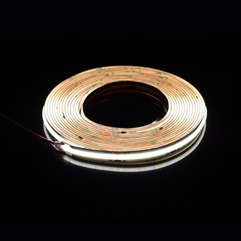 528Leds 12V 24V Cob 10mm রঙ নমনীয় LED স্ট্রিপ লাইট Ra90 লাইট বিনা লাইট ডট