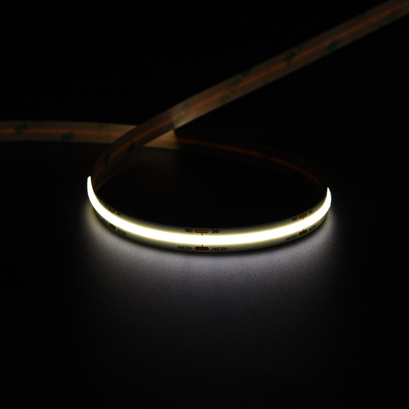 Ra90 LED স্ট্রিপ লাইট কম ভোল্টেজ 12V 24V 8mm 10m10W LED FCOB LED স্ট্রিপ লাইট 1000LM