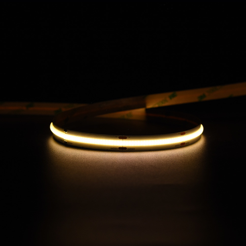 কোন ন্যূনতম কাটিয়া ইউনিট মুক্ত উষ্ণ সাদা COB LED স্ট্রিপ 14W/M 5M প্রতি রোল 1400LM/M