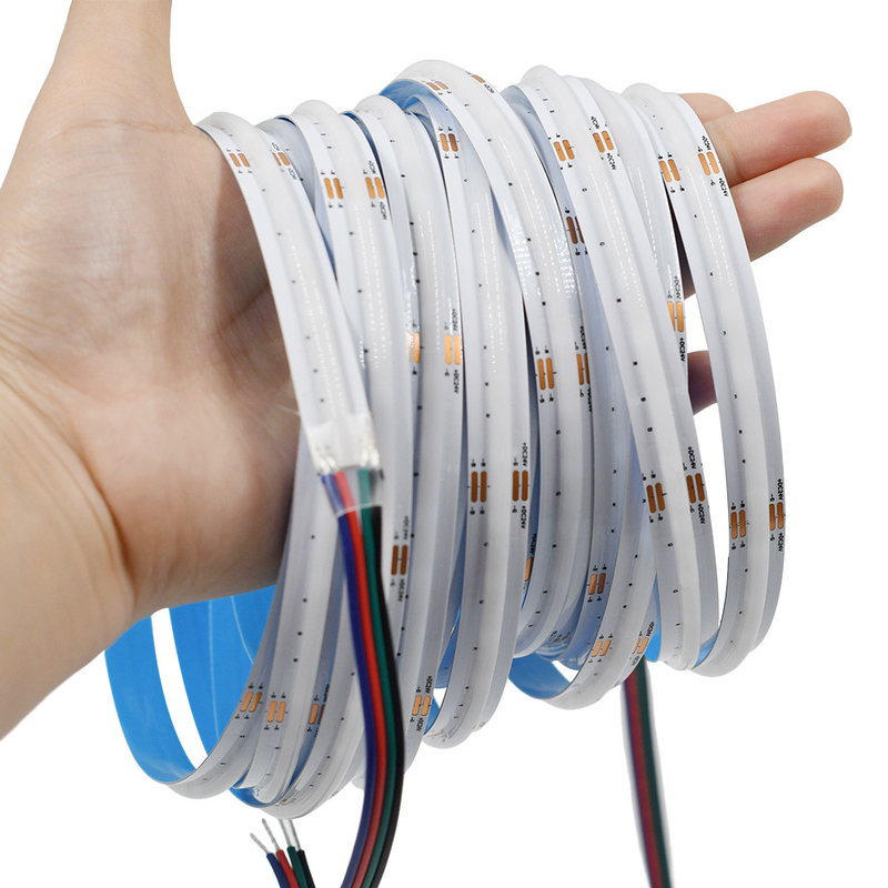 576LEDs/m COB RGB LED স্ট্রিপ লাইট 3 বছর ওয়ারেন্টি DC24V 10mm Pcb Borad IP20/IP65