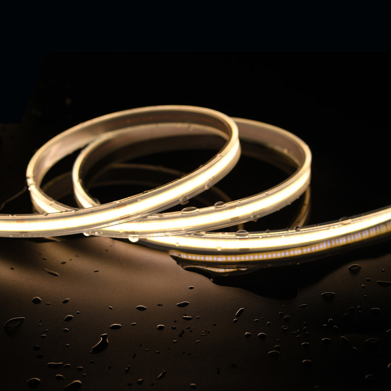 10mm PCB COB LED স্ট্রিপ 480 LEDs IP20/IP67 জলরোধী DC12V/DC24V CRI 90 8MM PCB প্রস্থ